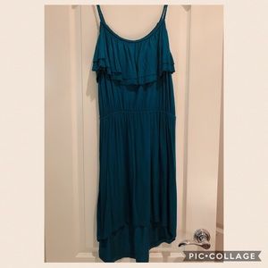 Simple Blue Ruffled Sundress